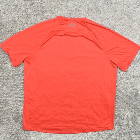 Under Armour Men's Adult Sz 2XL Tee Shirt T Red Tech Tee Gym Run Athletic Casual - Picture 2 of 8